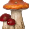 Intratuin kerstfiguur paddenstoel oranje 9,5 x 8,5 x 13,5 cm