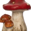 Intratuin kerstfiguur paddenstoel rood 9,5 x 8,5 x 13,5 cm