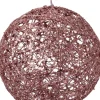 Intratuin kerstfiguur Pallo bal roze met verlichting D 15 H 15 cm