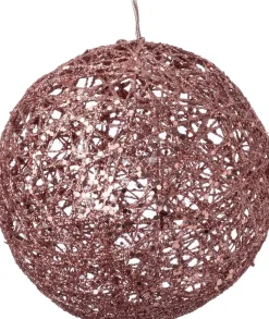 Intratuin kerstfiguur Pallo bal roze met verlichting D 15 H 15 cm