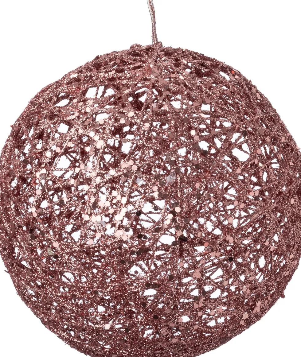 Intratuin kerstfiguur Pallo bal roze met verlichting D 15 H 15 cm