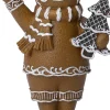 Intratuin kerstfiguur Petra gemberkoekvrouw bruin / wit 9,4 x 5,5 x 16,1 cm