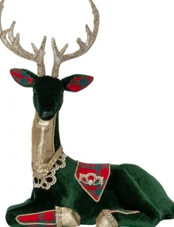 Intratuin kerstfiguur Pokko rendier groen 31 x 16 x 40 cm
