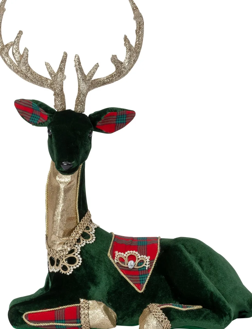 Intratuin kerstfiguur Pokko rendier groen 31 x 16 x 40 cm