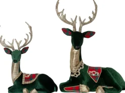 Intratuin kerstfiguur Pokko rendier groen 31 x 16 x 40 cm