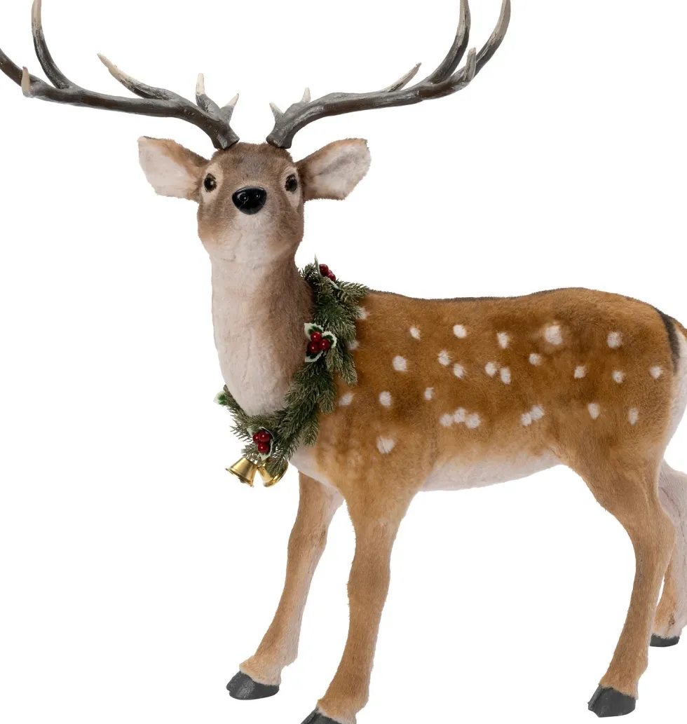 Intratuin kerstfiguur Poro rendier bruin 83 x 40 x 92 cm