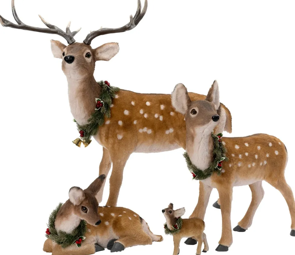 Intratuin kerstfiguur Poro rendier bruin 29 x 13 x 32 cm