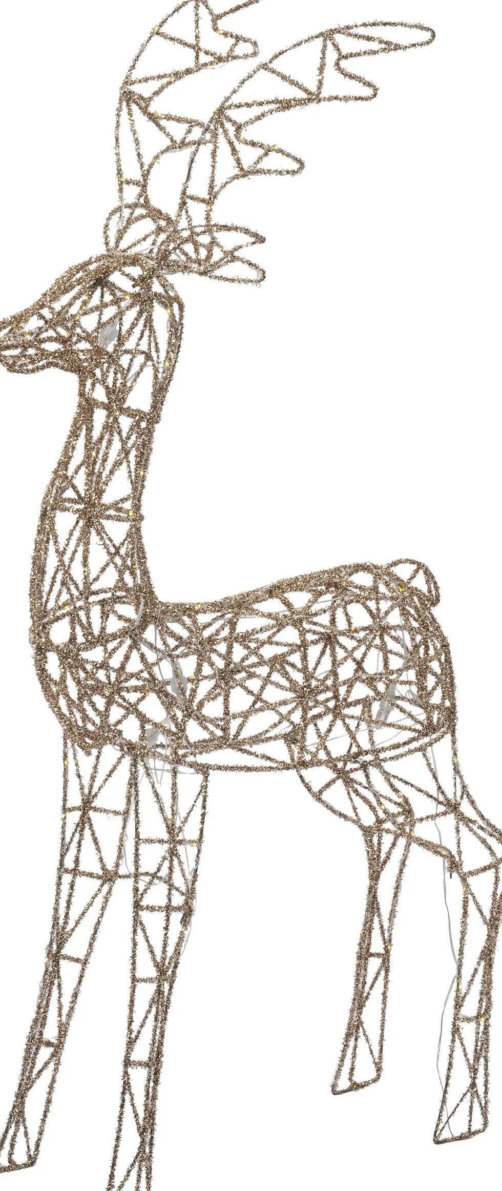 Intratuin kerstfiguur rendier Jay goud met verlichting 70 x 24 x 145 cm