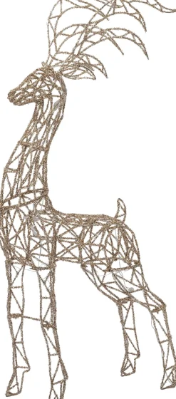 Intratuin kerstfiguur rendier Jay goud met verlichting 62 x 25 x 160 cm