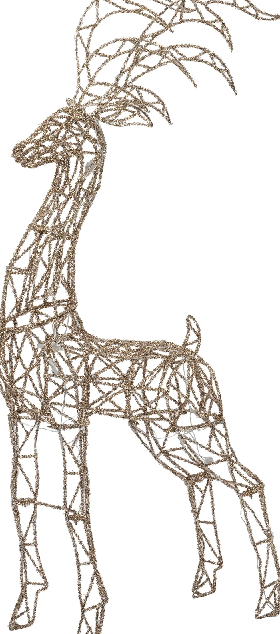 Intratuin kerstfiguur rendier Jay goud met verlichting 62 x 25 x 160 cm