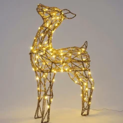 Intratuin kerstfiguur rendier Jay goud met verlichting 48 x 16 x 80 cm