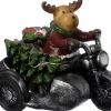 Intratuin kerstfiguur rendier op motor met verlichting 12 x 8 x 9 cm
