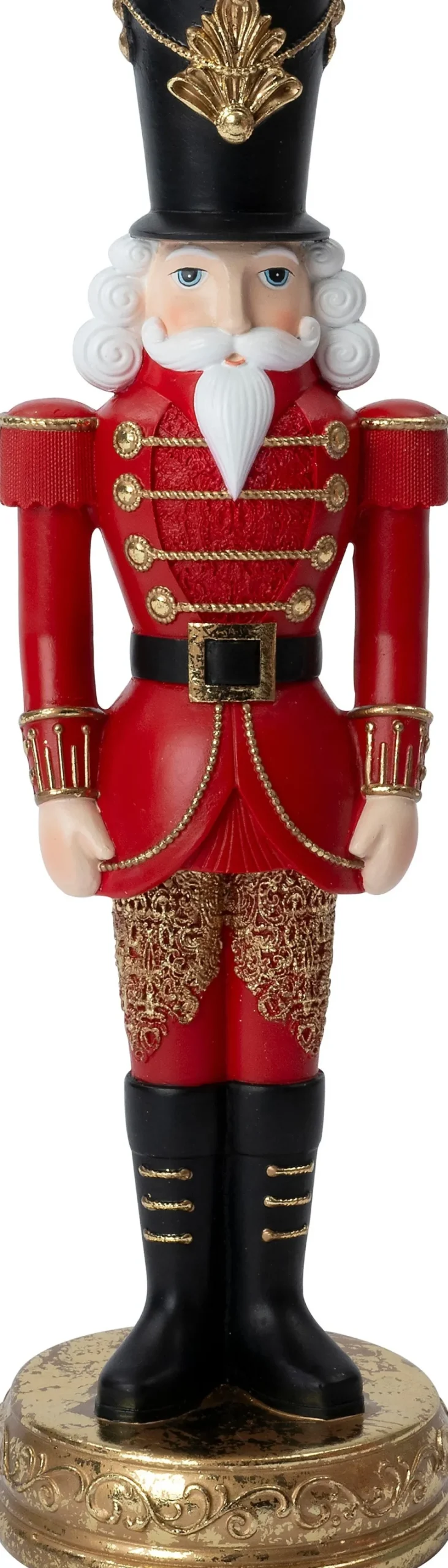 Intratuin kerstfiguur Rosh notenkraker rood / goud D 10,5 H 33,5 cm