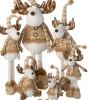 Intratuin kerstfiguur Ruben rendier wit / goud 22 x 15 x 51 cm