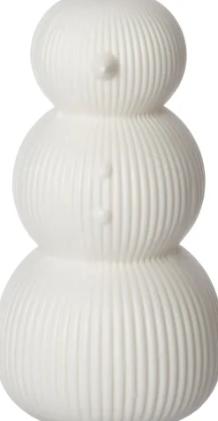 Intratuin kerstfiguur sneeuwpop wit met verlichting D 6,9 H 13 cm