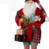 Intratuin kerstfiguur Sova kerstman rood / groen 28 x 20 x 60 cm