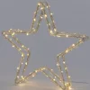 Intratuin kerstfiguur ster transparant met verlichting 31 x 5 x 29,5 cm