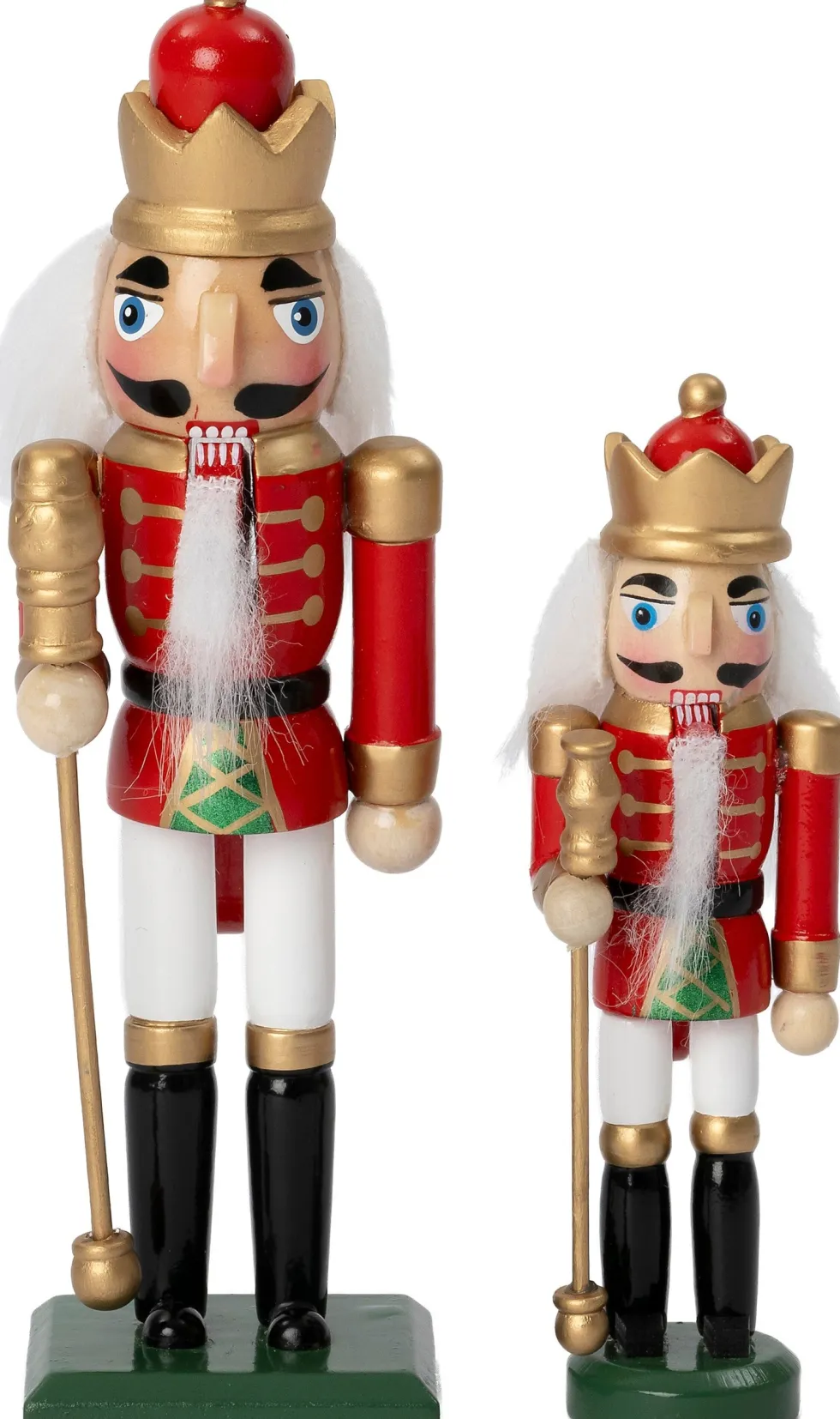 Intratuin kerstfiguur Sverre notenkraker goud / rood / wit 5 x 4,5 x 18 cm