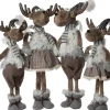 Intratuin kerstfiguur Tiroler eland man bruin / grijs 26 x 14 x 74 cm