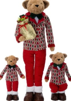 Intratuin kerstfiguur Yende beer man rood 25 x 12 x 71 cm