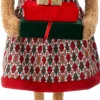 Intratuin kerstfiguur Yende beer vrouw rood 40 x 24 x 117 cm