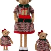 Intratuin kerstfiguur Yende beer vrouw rood 22 x 13 x 51 cm