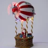 Intratuin kerstfiguur zeppelin rood / wit 22,5 x 11,5 x 26 cm