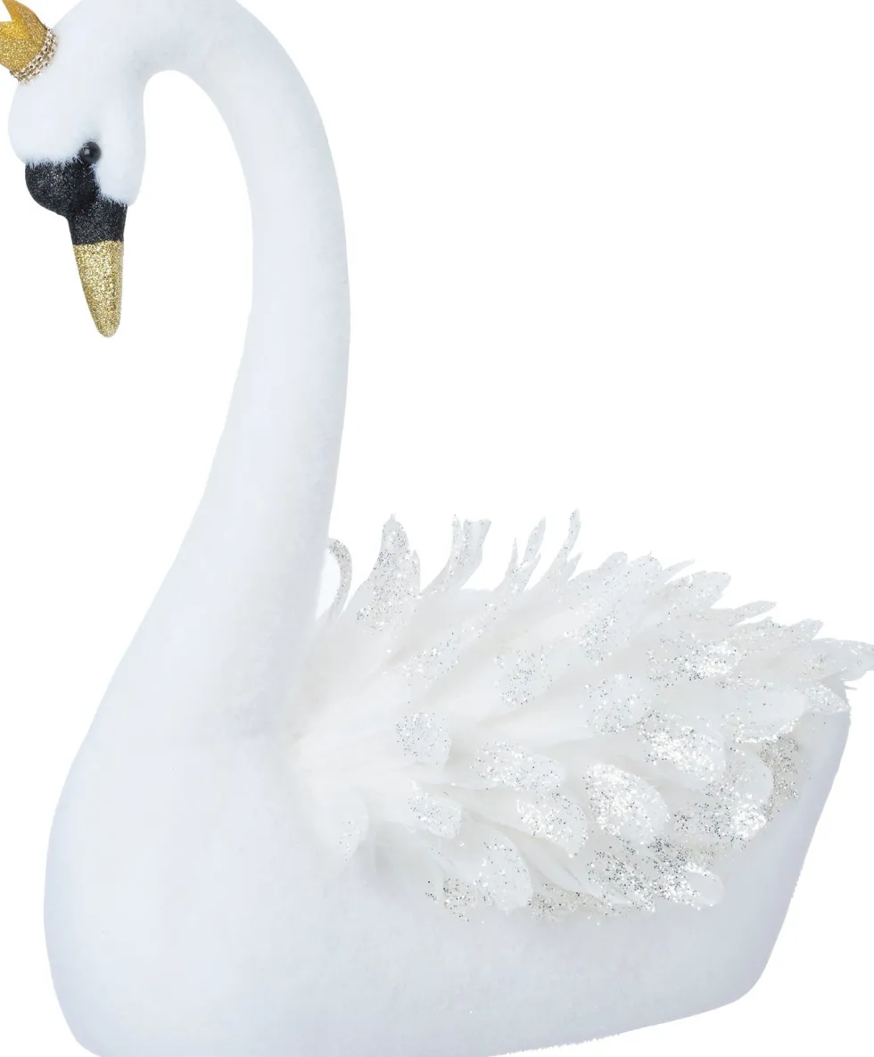 Intratuin kerstfiguur zwaan wit 58 x 35 x 60 cm