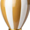 Intratuin kersthanger Aera luchtballon kerstman goud / wit met verlichting D 14,5 H 27,5 cm