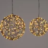 Intratuin kersthanger bal zwart met verlichting D 18 cm