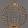 Intratuin kersthanger bol zwart met verlichting D 60 cm