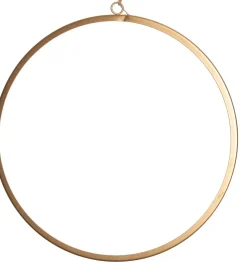 Intratuin kersthanger cirkel met LED verlichting goud D 42 cm
