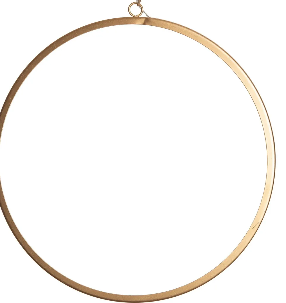 Intratuin kersthanger cirkel met LED verlichting goud D 42 cm