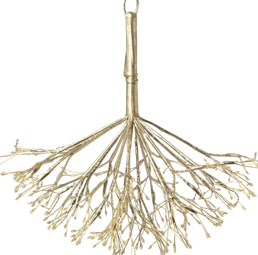 Intratuin kersthanger dandelion goud met verlichting D 35 H 35 cm