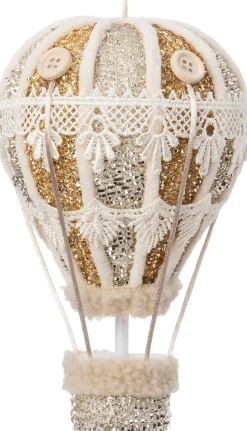Intratuin kersthanger Ervy luchtballon beige / goud D 13 H 22 cm
