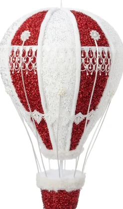 Intratuin kersthanger Ervy luchtballon rood / goud D 22 H 36 cm