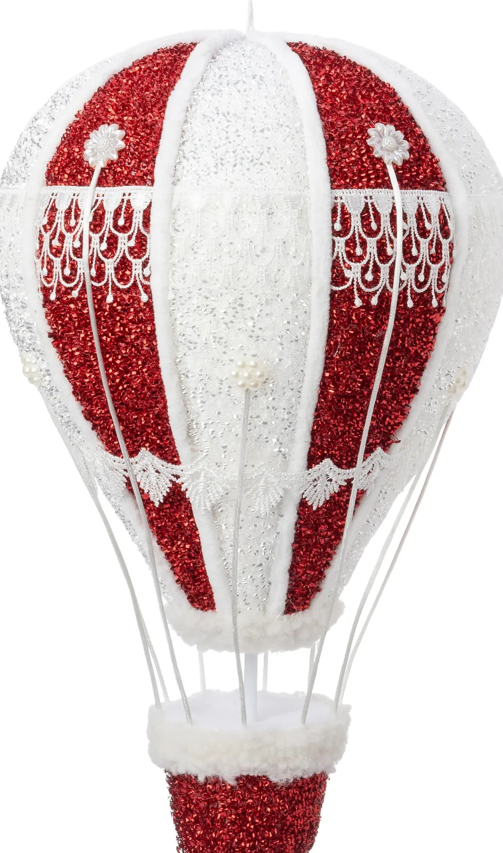 Intratuin kersthanger Ervy luchtballon rood / goud D 22 H 36 cm