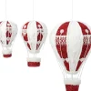 Intratuin kersthanger Ervy luchtballon rood / wit D 11 H 18 cm
