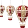 Intratuin kersthanger Ervy luchtballon rood / wit D 22 H 36 cm