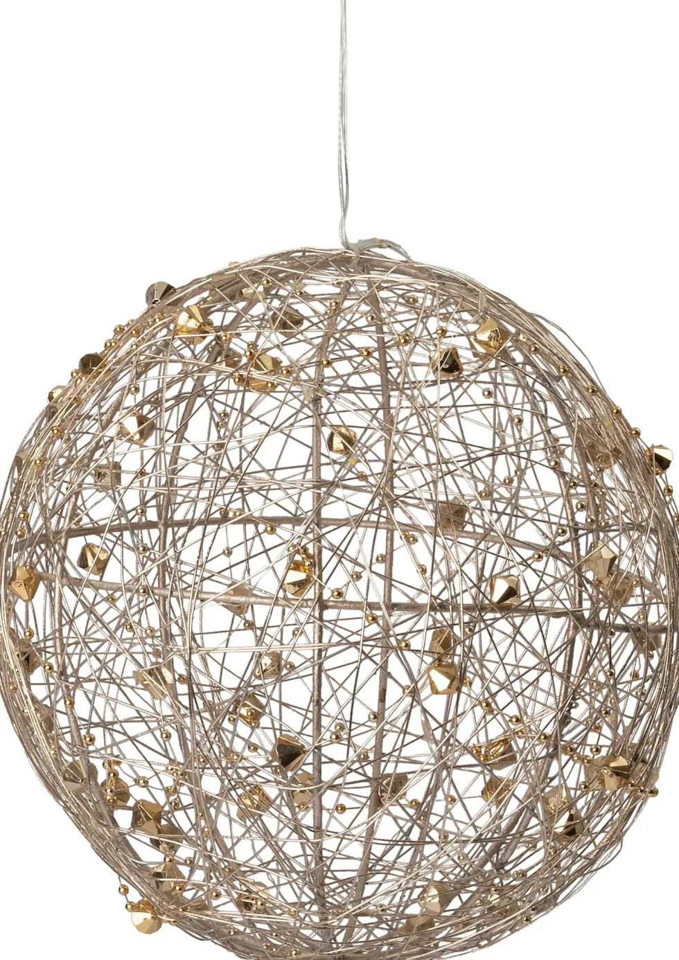 Intratuin kersthanger Helmia bal goud met verlichting D 15 H 15 cm