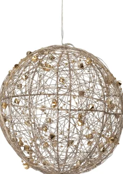 Intratuin kersthanger Helmia bal goud met verlichting D 20 H 20 cm