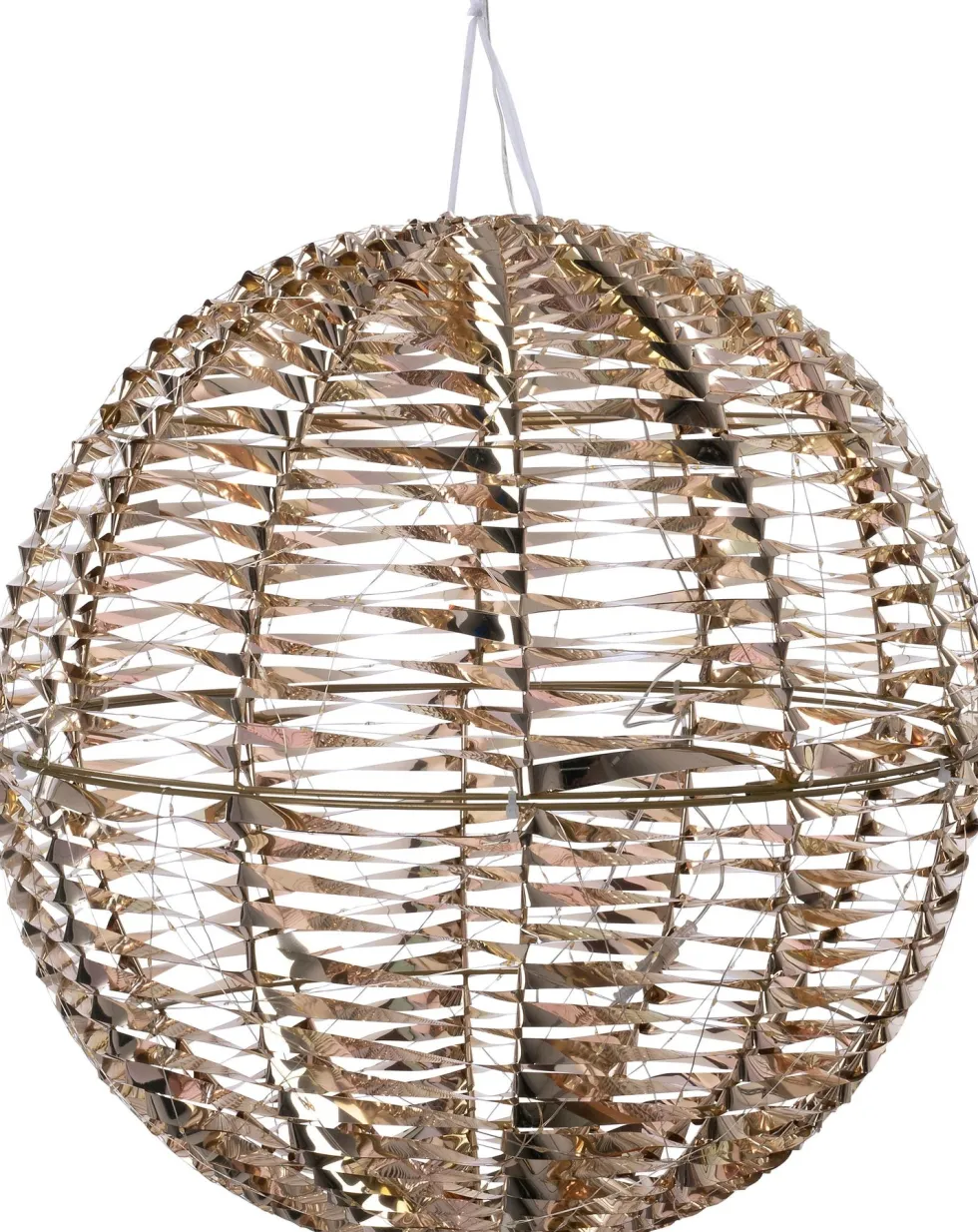 Intratuin kersthanger Iris bal goud met verlichting D 60 H 60 cm