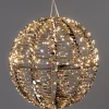 Intratuin kersthanger Iris bal goud met verlichting D 50 H 50 cm