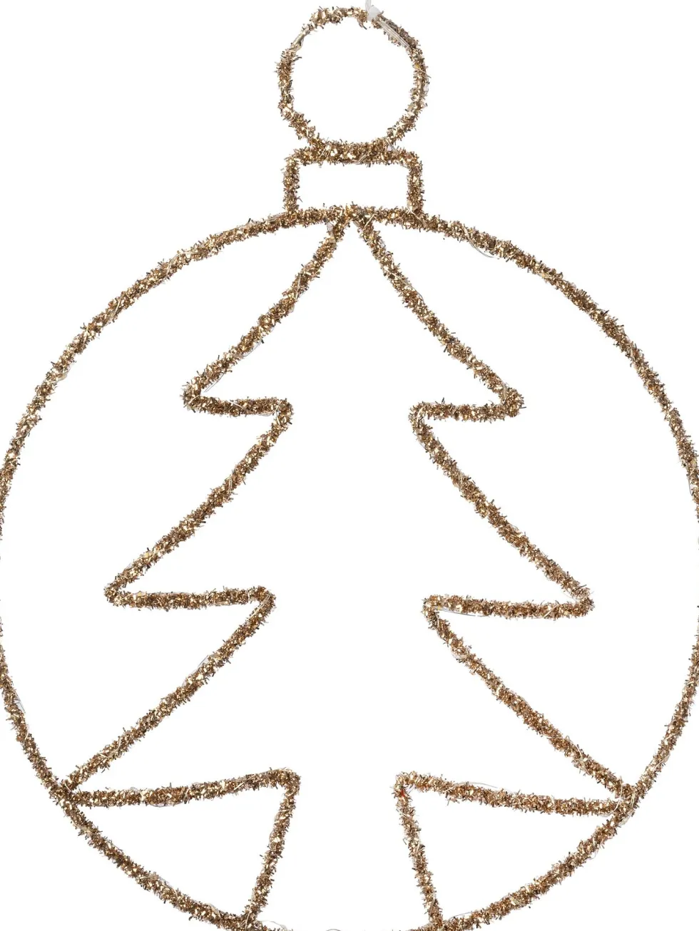 Intratuin kersthanger kerstboom goud met verlichting 38 x 49 cm
