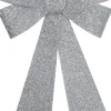 Intratuin kersthanger Liora strik zilver met verlichting 45 x 30 cm
