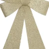 Intratuin kersthanger Liora strik goud met verlichting 60 x 42 cm