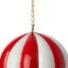 Intratuin kersthanger luchtballon wit / rood 7,1 x 7,1 x 29 cm