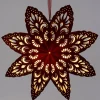 Intratuin kersthanger Molly sneeuwvlok rood met verlichting D 60cm