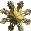 Intratuin kersthanger papier sneeuwvlok groen / goud D 23 cm