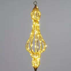 Intratuin kersthanger Sem goud met verlichting D 19 H 63 cm
